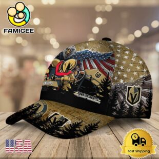 NHL Vegas Golden Knights Mascot Logo Custom Name Baseball Cap