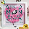 Philadelphia Eagles Colors Heart Custom Name Flower Shadow Box, Gift For Mother's Day