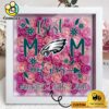 Philadelphia Eagles Colors Square Custom Name Flower Shadow Box, Gift For Mother's Day