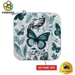 Philadelphia Eagles Custom Name Beautiful Butterfly Jewelry Box