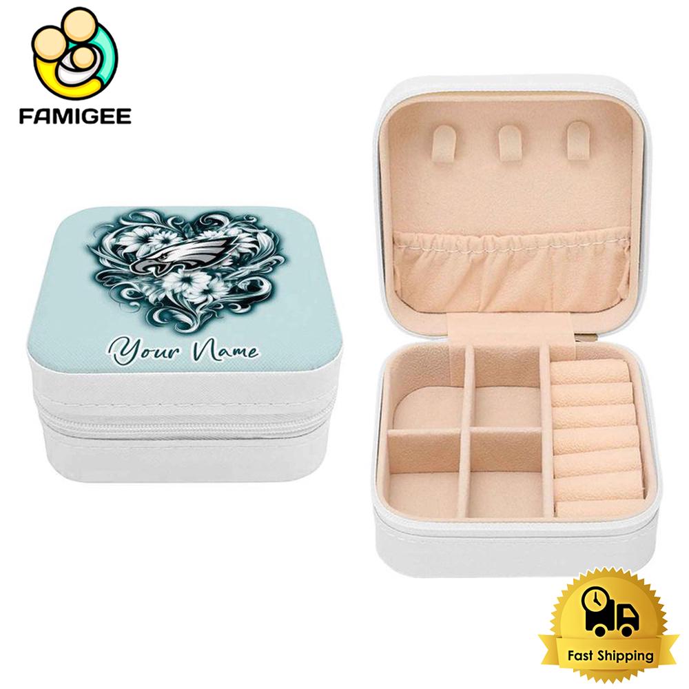 Philadelphia Eagles Custom Name Chic Fantasy Jewelry Box , Happy Mothers Day Gift Philadelphia Eagles Custom Name Chic Fantasy Jewelry Box , Happy Mothers Day Gift