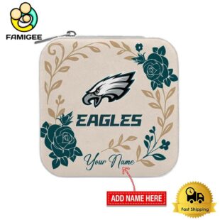 Philadelphia Eagles Custom Name Flower Gathering Pattern Jewelry Box
