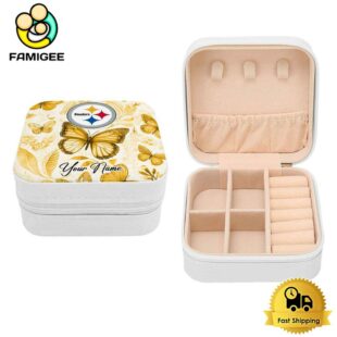 Pittsburgh Steelers Custom Name Beautiful Butterfly Jewelry Box
