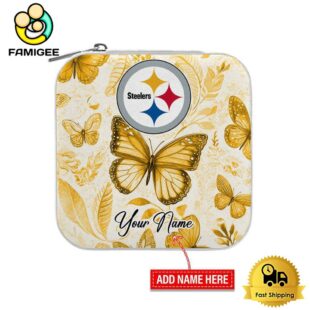 Pittsburgh Steelers Custom Name Beautiful Butterfly Jewelry Box