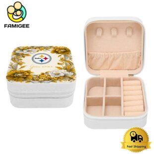 Pittsburgh Steelers Custom Name Flower Frame Pattern Jewelry Box