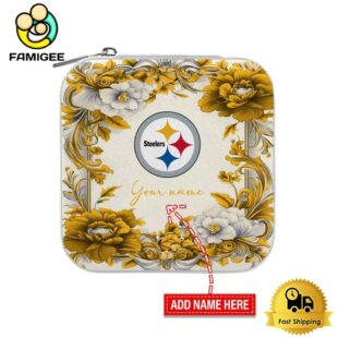 Pittsburgh Steelers Custom Name Flower Frame Pattern Jewelry Box
