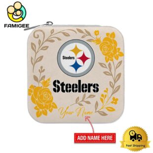 Pittsburgh Steelers Custom Name Flower Gathering Pattern Jewelry Box
