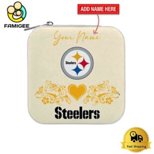 Pittsburgh Steelers Custom Name Heart Pattern Jewelry Box