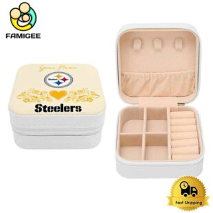 Pittsburgh Steelers Custom Name Heart Pattern Jewelry Box