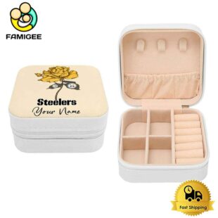 Pittsburgh Steelers Custom Name Rose Jewelry Box