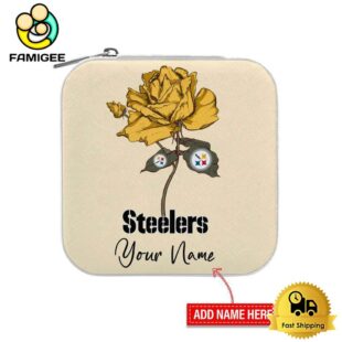 Pittsburgh Steelers Custom Name Rose Jewelry Box