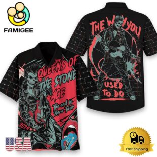 Queen Of The Stone Age The End Is Nero Tour Music Vintage Hawaiian Shirt