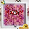 San Francisco 49ers Colors Square Custom Name Flower Shadow Box, Gift For Mother's Day