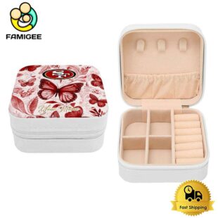 San Francisco 49ers Custom Name Beautiful Butterfly Jewelry Box