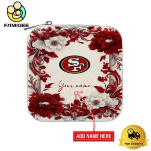 San Francisco 49ers Custom Name Flower Frame Pattern Jewelry Box
