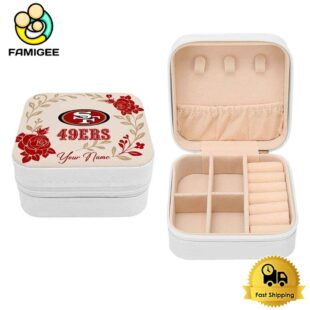 San Francisco 49ers Custom Name Flower Gathering Pattern Jewelry Box