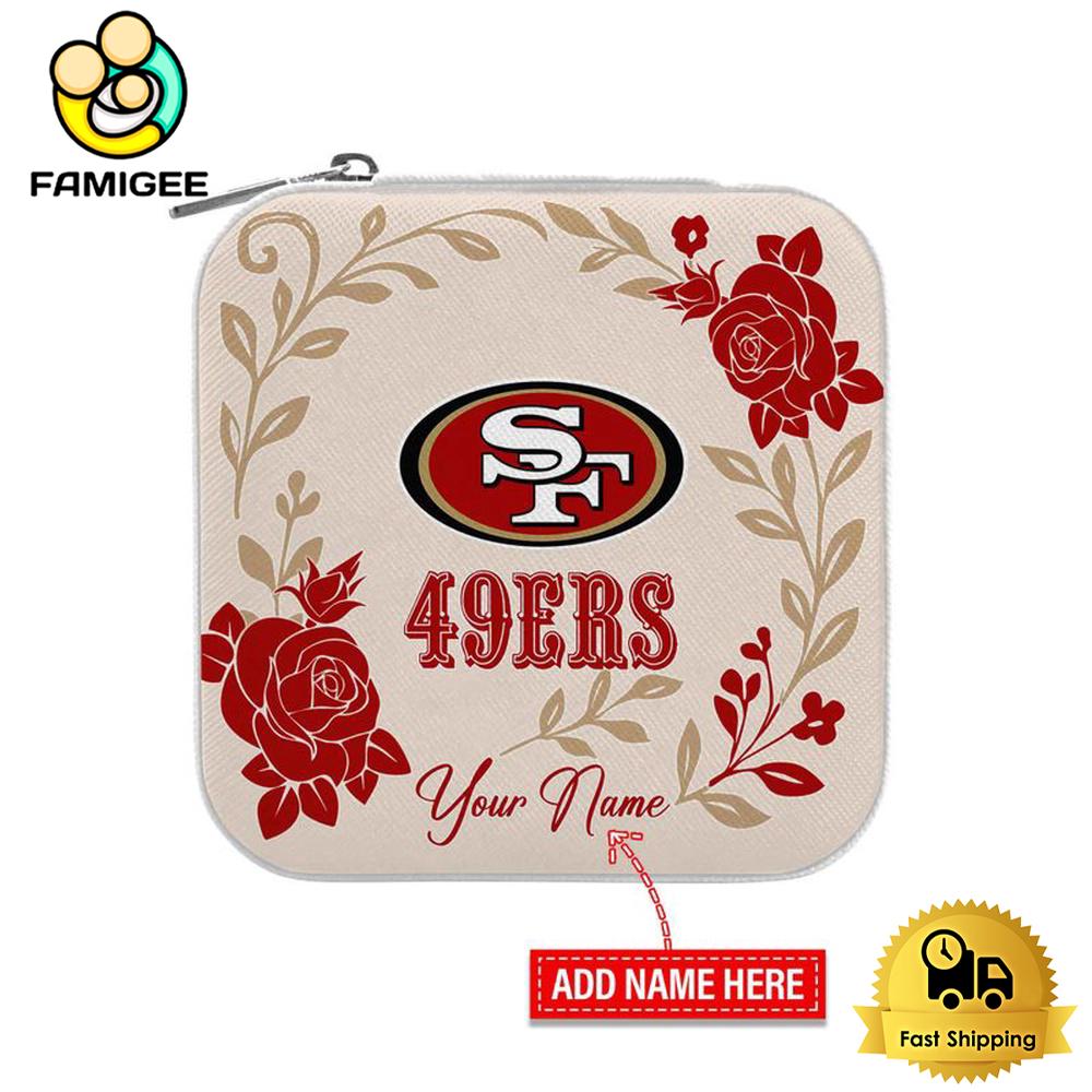 San Francisco 49ers Custom Name Flower Gathering Pattern Jewelry Box , Happy Mothers Day Gift