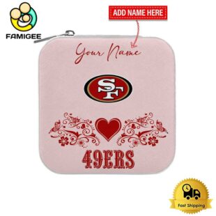 San Francisco 49ers Custom Name Heart Pattern Jewelry Box