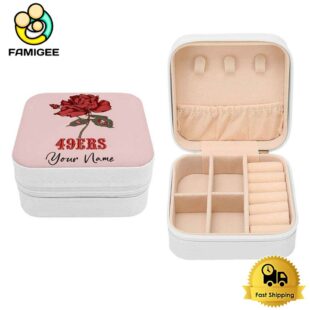 San Francisco 49ers Custom Name Rose Jewelry Box