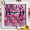 Seattle Seahawks Colors Square Custom Name Flower Shadow Box, Gift For Mother's Day
