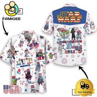 Star Wars Independence Day Movies Vintage Hawaiian Shirt