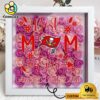 Tampa Bay Buccaneers Colors Square Custom Name Flower Shadow Box, Gift For Mother's Day