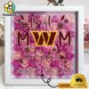 Washington Commanders Colors Square Custom Flower Shadow Box, Gift For Mother's Day