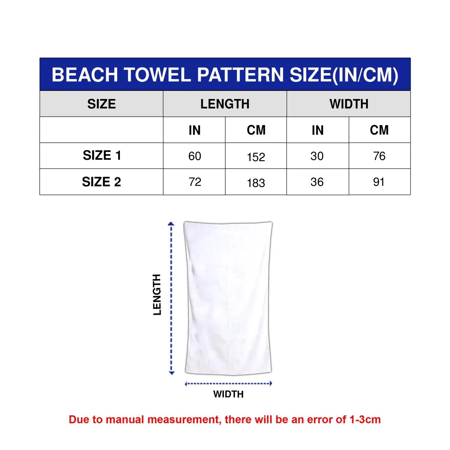 Size Beach Towel 1
