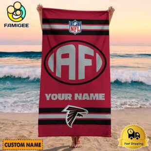 Atlanta Falcons Bold NFL Logo Custom Beach Towel