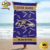 Baltimore Ravens Design Summer Fan Beach Towel