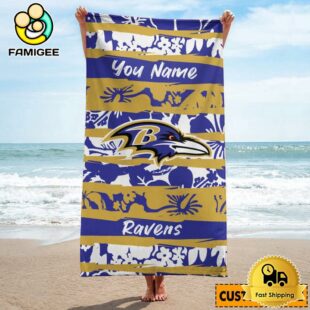 Baltimore Ravens Perfect For Vacation Logo Printed Beach Towel