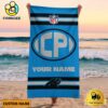 Carolina Panthers Bold NFL Logo Custom Beach Towel