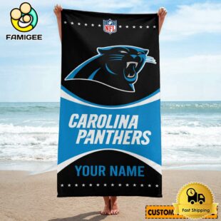 Carolina Panthers For Active Summer Days Name Custom Beach Towel