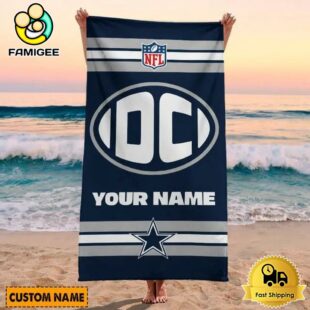 Dallas Cowboys Bold NFL Logo Custom Beach Towel