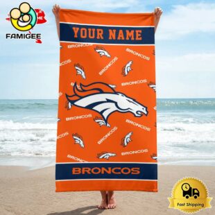 Denver Broncos Design Summer Fan Beach Towel