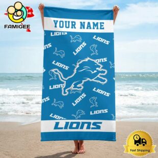 Detroit Lions Design Summer Fan Beach Towel