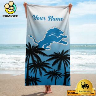 Detroit Lions Eye-Catching Colors Personalized Pool Towel