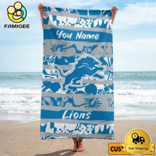 Detroit Lions Perfect For Vacation Logo Printed Beach Towel