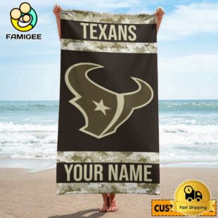 Houston Texans Perfect For Vacation Logo Printed Beach Towel