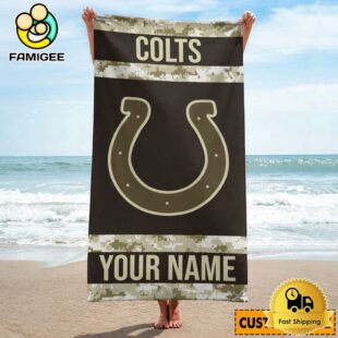 Indianapolis Colts Eye-Catching Colors Personalized Pool Towel