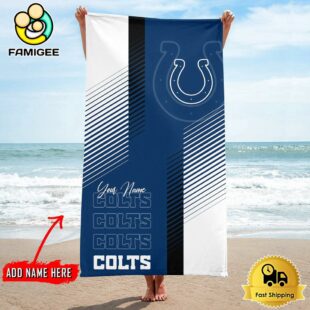 Indianapolis Colts For Active Summer Days Name Custom Beach Towel