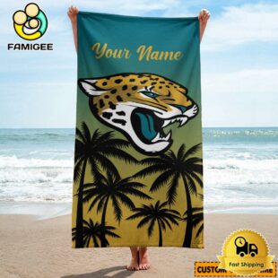 Jacksonville Jaguars Sporty Look Beach Towel For NFL Fans