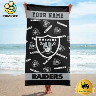 Las Vegas Raiders Eye-Catching Colors Personalized Pool Towel