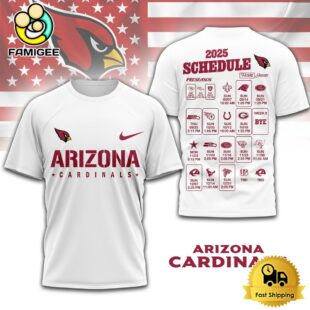 Limited Edition NFL Arizona Cardinals Schedule 2025 T Shirt