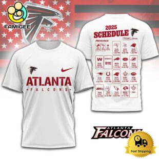 Limited Edition NFL Atlanta Falcons Schedule 2025 T Shirt