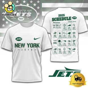 Limited Edition NFL New York Jets Schedule 2025 T Shirt