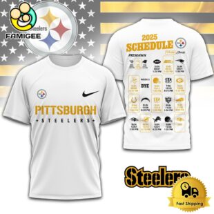 Limited Edition NFL Pittsburgh Steelers Schedule 2025 T Shirt