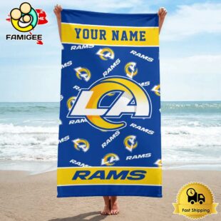 Los Angeles Rams Design Summer Fan Beach Towel