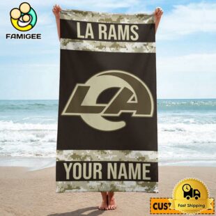 Los Angeles Rams Dynamic Graphics Beach And Pool Towel For Fans