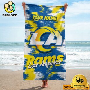 Los Angeles Rams Eye-Catching Colors Personalized Pool Towel